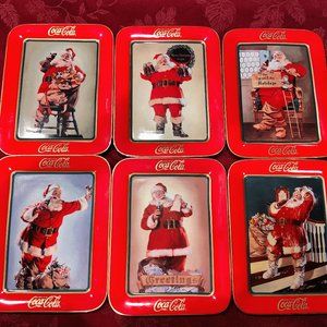 Vintage The Franklin Mint Heirloom Coca Cola Plate Bundle! Set of Six!